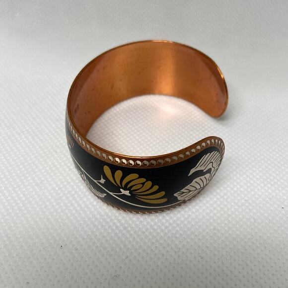 Vintage Golden Blossom Copper Cuff Franklin Mint Japan - Picture 3 of 6